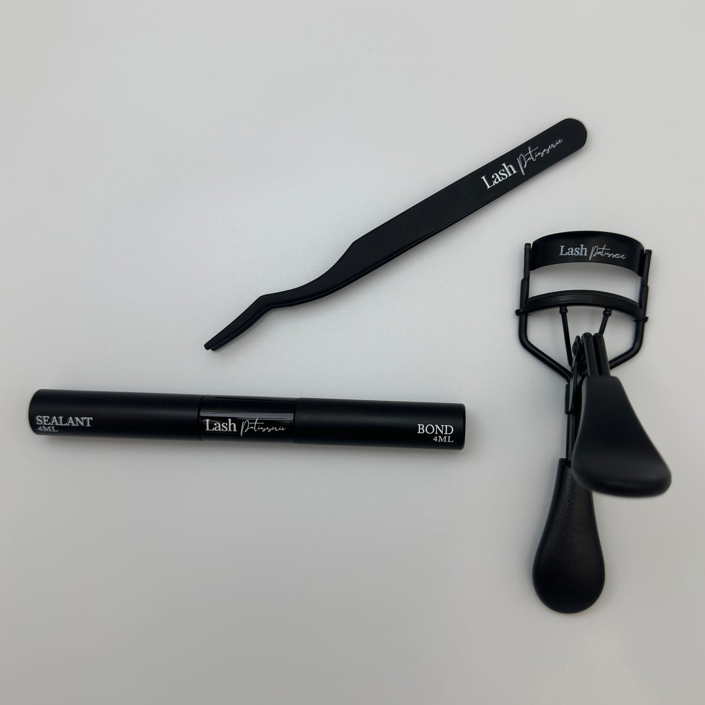 Essentials Tools Set - Bond, Tweezers + Eyelash Curler.