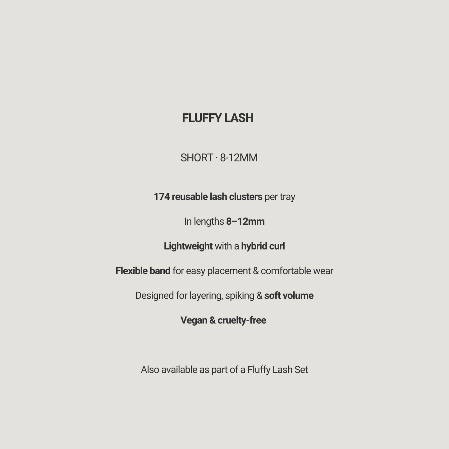 Fluffy Lash – Short (8–12mm).